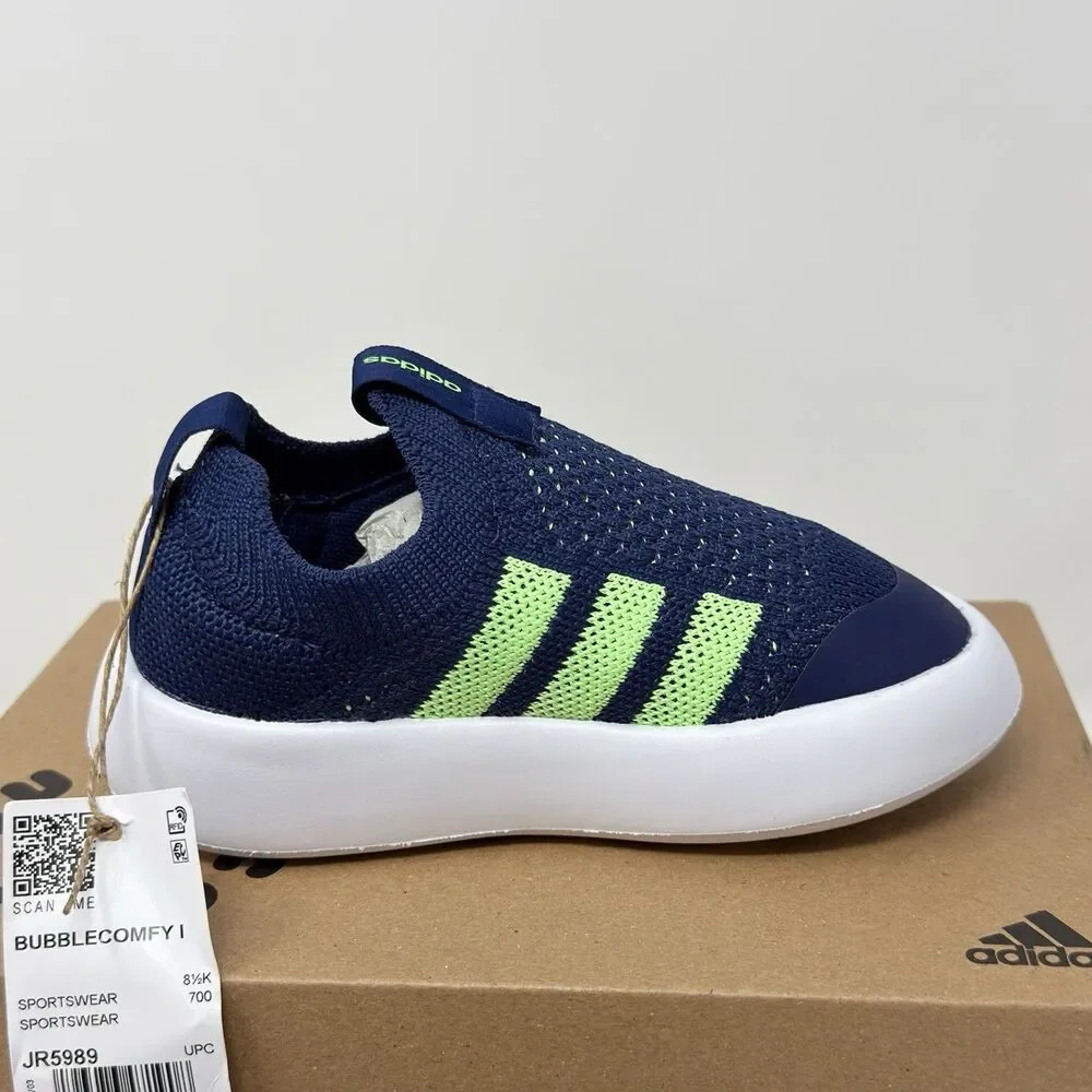 Adidas Bubblecomfy I Kids Shoes Size 9K Blue Green Lightweight STORE MODEL